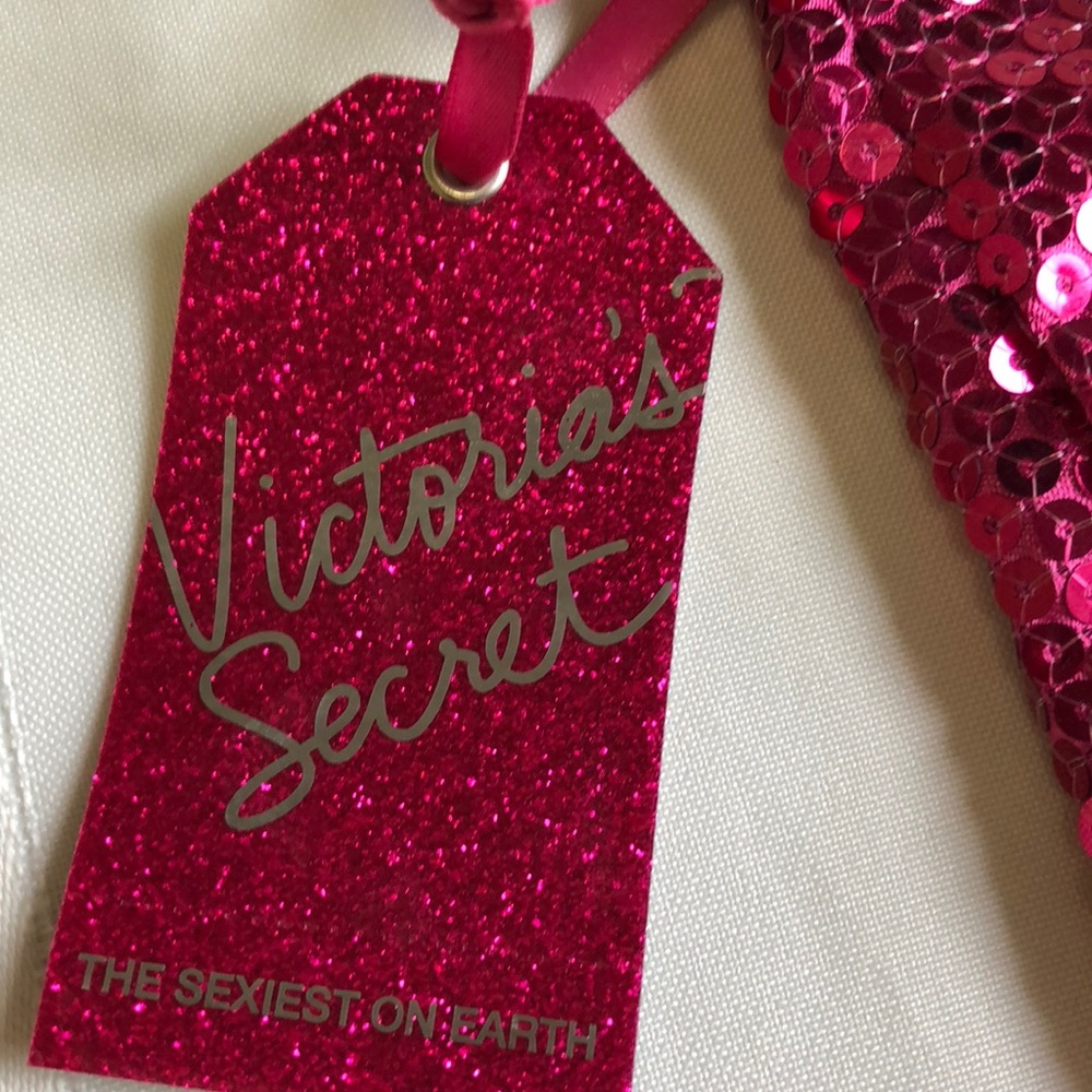 Victoria’s Secret pink sequined drawstring giftbag - Picture 6 of 7